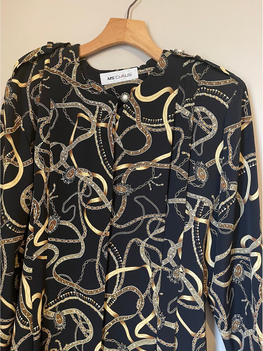 Vintage 90s NAUTICAL Dress Ms. Chaus extra large nautical office - Picture 2 of 4